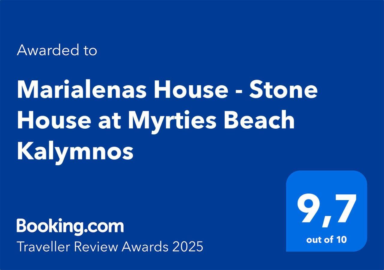 Marialenas House - Stone House At Myrties Beach Kalymnos 外观 照片